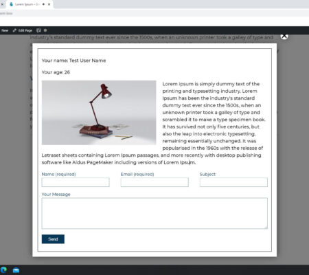 Opens HTML element from DOM in lightbox